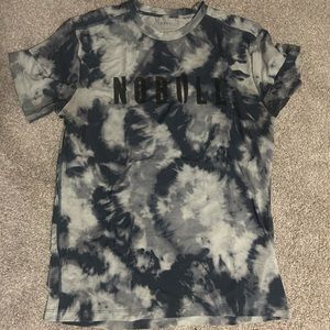 NOBULL Tie Dye T-shirt - Coastal Blue and White - Large